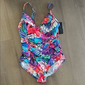 Women’s Tropical Floral One-Piece Swim XL